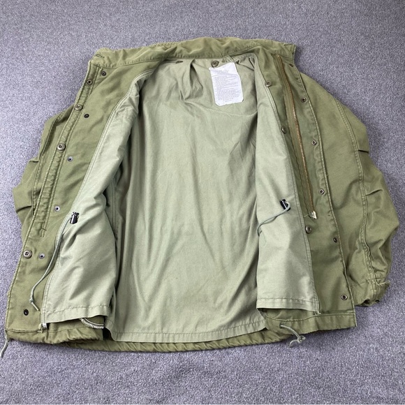 Vintage Military Coat Cold Weather Field Green Regular Fit Jacket Men’s Size L - Picture 8 of 16